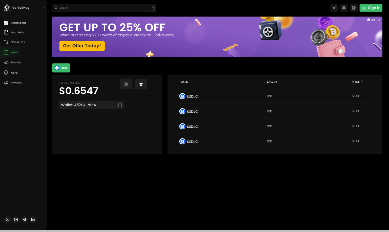 CryptoLand Gaming Interface